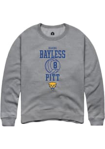 Blaire Bayless  Rally Pitt Panthers Mens Graphite NIL Sport Icon Long Sleeve Crew Sweatshirt