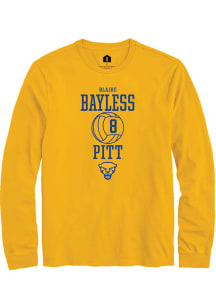 Blaire Bayless  Pitt Panthers Gold Rally NIL Sport Icon Long Sleeve T Shirt