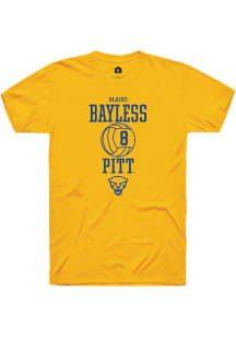 Blaire Bayless  Pitt Panthers Gold Rally NIL Sport Icon Short Sleeve T Shirt