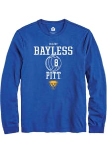 Blaire Bayless  Pitt Panthers Blue Rally NIL Sport Icon Long Sleeve T Shirt