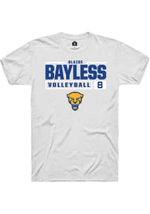 Blaire Bayless  Pitt Panthers White Rally NIL Stacked Box Short Sleeve T Shirt