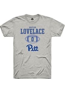 Braylan Lovelace  Pitt Panthers Ash Rally NIL Sport Icon Short Sleeve T Shirt
