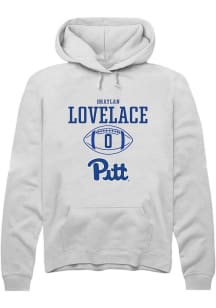 Braylan Lovelace  Rally Pitt Panthers Mens White NIL Sport Icon Long Sleeve Hoodie
