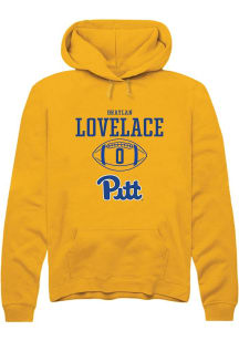 Braylan Lovelace  Rally Pitt Panthers Mens Gold NIL Sport Icon Long Sleeve Hoodie