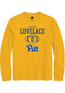 Braylan Lovelace  Pitt Panthers Gold Rally NIL Sport Icon Long Sleeve T Shirt