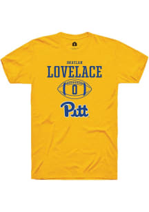 Braylan Lovelace  Pitt Panthers Gold Rally NIL Sport Icon Short Sleeve T Shirt
