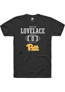 Braylan Lovelace  Pitt Panthers Black Rally NIL Sport Icon Short Sleeve T Shirt