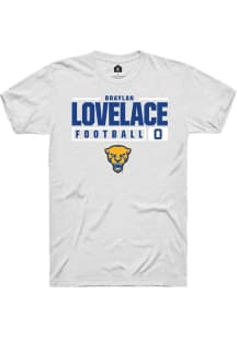Braylan Lovelace  Pitt Panthers White Rally NIL Stacked Box Short Sleeve T Shirt