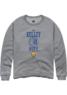 Bre Kelley  Rally Pitt Panthers Mens Graphite NIL Sport Icon Long Sleeve Crew Sweatshirt