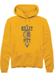 Bre Kelley  Rally Pitt Panthers Mens Gold NIL Sport Icon Long Sleeve Hoodie
