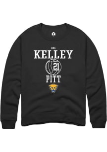 Bre Kelley  Rally Pitt Panthers Mens Black NIL Sport Icon Long Sleeve Crew Sweatshirt