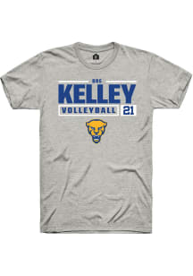 Bre Kelley  Pitt Panthers Ash Rally NIL Stacked Box Short Sleeve T Shirt