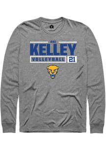 Bre Kelley  Pitt Panthers Graphite Rally NIL Stacked Box Long Sleeve T Shirt