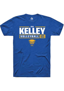 Bre Kelley  Pitt Panthers Blue Rally NIL Stacked Box Short Sleeve T Shirt