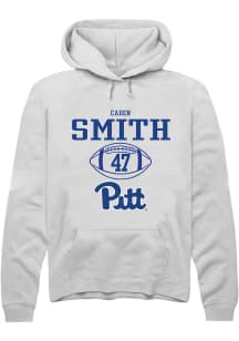 Caden Smith  Rally Pitt Panthers Mens White NIL Sport Icon Long Sleeve Hoodie