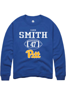 Caden Smith  Rally Pitt Panthers Mens Blue NIL Sport Icon Long Sleeve Crew Sweatshirt