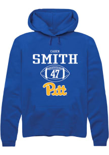 Caden Smith  Rally Pitt Panthers Mens Blue NIL Sport Icon Long Sleeve Hoodie