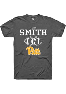 Caden Smith  Pitt Panthers Dark Grey Rally NIL Sport Icon Short Sleeve T Shirt