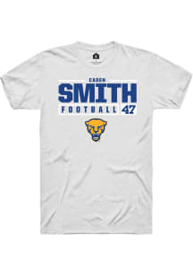 Caden Smith  Pitt Panthers White Rally NIL Stacked Box Short Sleeve T Shirt