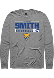 Caden Smith  Pitt Panthers Graphite Rally NIL Stacked Box Long Sleeve T Shirt