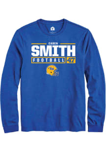 Caden Smith  Pitt Panthers Blue Rally NIL Stacked Box Long Sleeve T Shirt