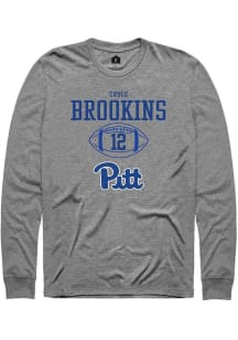 Cruce Brookins  Pitt Panthers Graphite Rally NIL Sport Icon Long Sleeve T Shirt