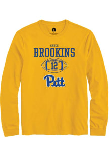 Cruce Brookins  Pitt Panthers Gold Rally NIL Sport Icon Long Sleeve T Shirt