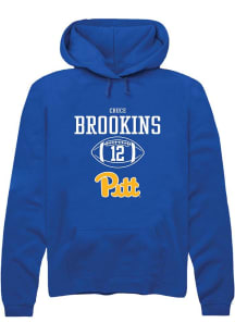 Cruce Brookins  Rally Pitt Panthers Mens Blue NIL Sport Icon Long Sleeve Hoodie