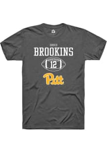 Cruce Brookins  Pitt Panthers Dark Grey Rally NIL Sport Icon Short Sleeve T Shirt
