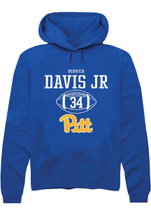 Derrick Davis Jr  Rally Pitt Panthers Mens Blue NIL Sport Icon Long Sleeve Hoodie