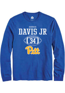 Derrick Davis Jr  Pitt Panthers Blue Rally NIL Sport Icon Long Sleeve T Shirt