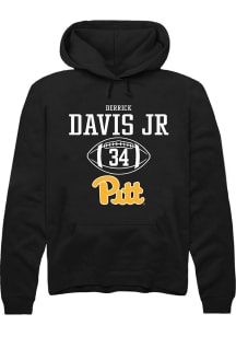 Derrick Davis Jr  Rally Pitt Panthers Mens Black NIL Sport Icon Long Sleeve Hoodie