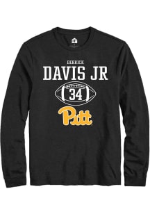 Derrick Davis Jr  Pitt Panthers Black Rally NIL Sport Icon Long Sleeve T Shirt