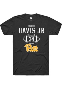 Derrick Davis Jr  Pitt Panthers Black Rally NIL Sport Icon Short Sleeve T Shirt
