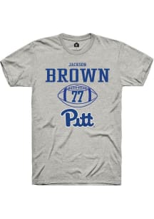 Jackson Brown  Pitt Panthers Ash Rally NIL Sport Icon Short Sleeve T Shirt