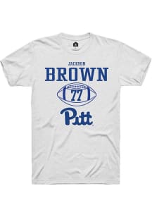 Jackson Brown  Pitt Panthers White Rally NIL Sport Icon Short Sleeve T Shirt