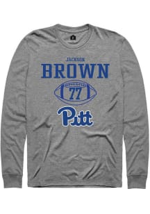 Jackson Brown  Pitt Panthers Graphite Rally NIL Sport Icon Long Sleeve T Shirt