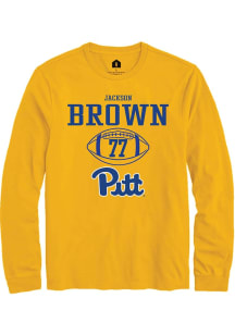 Jackson Brown  Pitt Panthers Gold Rally NIL Sport Icon Long Sleeve T Shirt