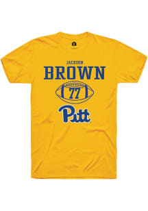 Jackson Brown  Pitt Panthers Gold Rally NIL Sport Icon Short Sleeve T Shirt