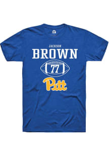 Jackson Brown  Pitt Panthers Blue Rally NIL Sport Icon Short Sleeve T Shirt