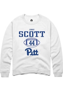 Jimmy Scott  Rally Pitt Panthers Mens White NIL Sport Icon Long Sleeve Crew Sweatshirt
