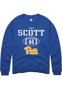 Jimmy Scott  Rally Pitt Panthers Mens Blue NIL Sport Icon Long Sleeve Crew Sweatshirt