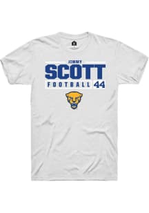 Jimmy Scott  Pitt Panthers White Rally NIL Stacked Box Short Sleeve T Shirt