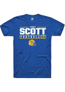 Jimmy Scott  Pitt Panthers Blue Rally NIL Stacked Box Short Sleeve T Shirt