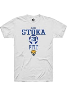 Mateo Stoka  Pitt Panthers White Rally NIL Sport Icon Short Sleeve T Shirt