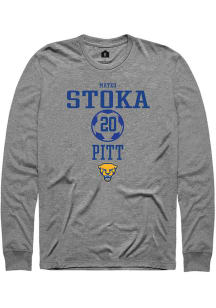 Mateo Stoka  Pitt Panthers Graphite Rally NIL Sport Icon Long Sleeve T Shirt
