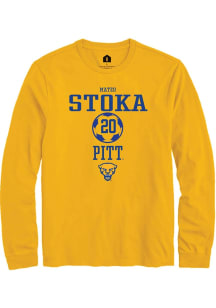 Mateo Stoka  Pitt Panthers Gold Rally NIL Sport Icon Long Sleeve T Shirt