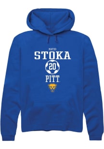 Mateo Stoka  Rally Pitt Panthers Mens Blue NIL Sport Icon Long Sleeve Hoodie