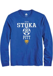 Mateo Stoka  Pitt Panthers Blue Rally NIL Sport Icon Long Sleeve T Shirt