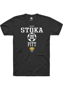 Mateo Stoka  Pitt Panthers Black Rally NIL Sport Icon Short Sleeve T Shirt